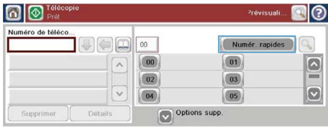 HP CM4540 - Ajout d'un numéro à une liste de numérotation rapide existante - 2
