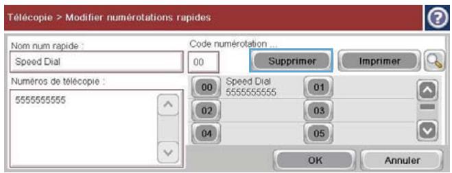HP CM4540 - Suppression d'une liste de numérotation rapide - 4