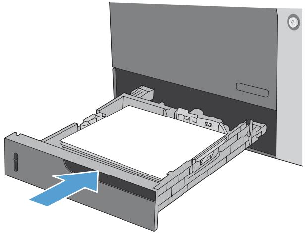 HP CM4540 - Chargement du bac 2 et des bacs 3, 4 et 5 (en option) avec le papier de format standard - 4