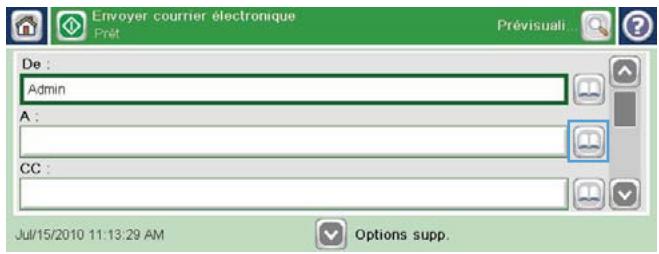 HP CM4540 - Ajout de contacts au carnet d'adresses à partir du panneau de commande - 2