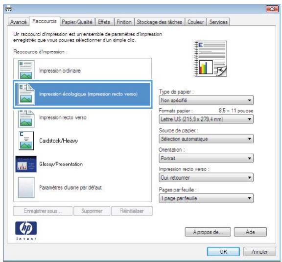 HP CM4540 - Creation des raccourcis d'impression - 2