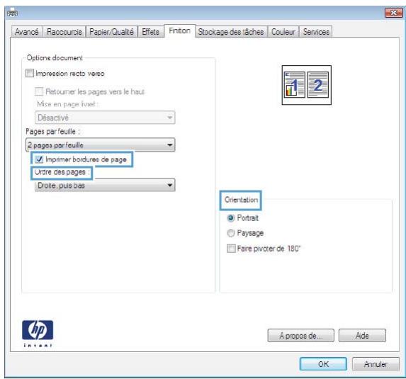 HP CM4540 - Impression de plusieurs pages par feuille avec Windows - 5