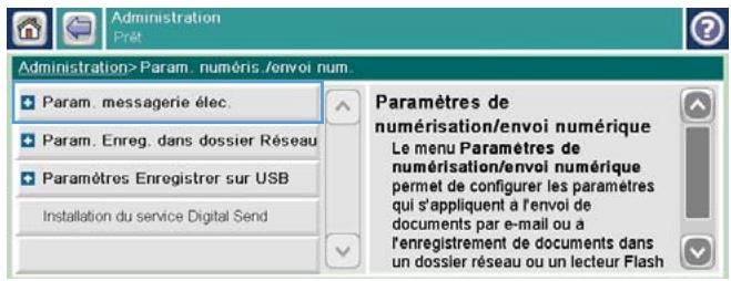 HP CM4540 - Configuration des paramètres du serveur de courrier électronique - 3
