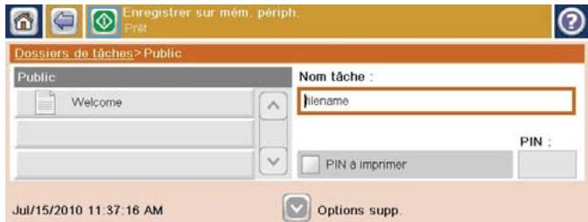 HP CM4540 - Envoi d'un document numérique vers un dossier de la mémoire du produit - 6