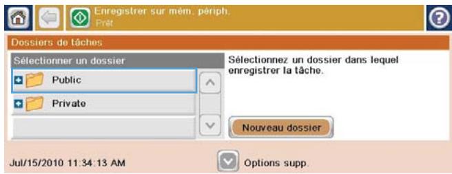 HP CM4540 - Envoi d'un document numérique vers un dossier de la mémoire du produit - 3