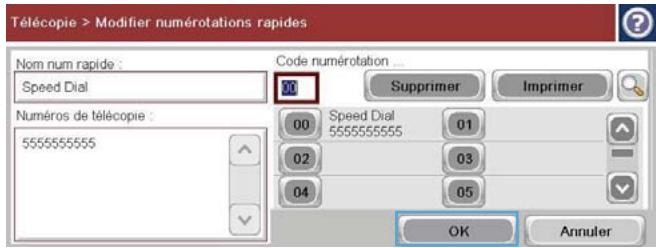HP CM4540 - Suppression d'un numéro de la liste de numérotation rapide - 7