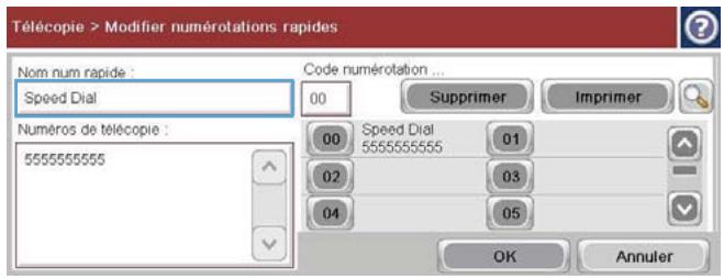 HP CM4540 - Suppression d'un numéro de la liste de numérotation rapide - 3