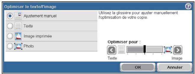 HP CM4540 - Optimisation de l'image de copie pour le texte ou les images - 3