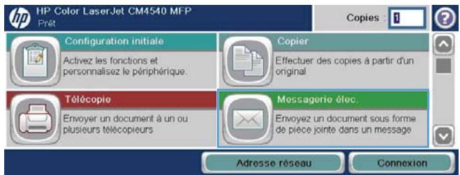 HP CM4540 - Ajout de contacts au carnet d'adresses à partir du panneau de commande - 1