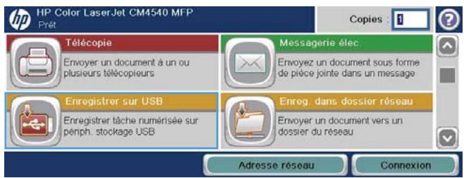 HP CM4540 - Envoi d'un document numérique vers un lecteur Flash USB - 3