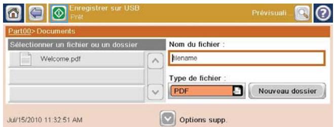 HP CM4540 - Envoi d'un document numérique vers un lecteur Flash USB - 7