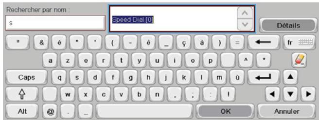 HP CM4540 - Recherche d'un nom dans une liste de numérotation rapide - 4