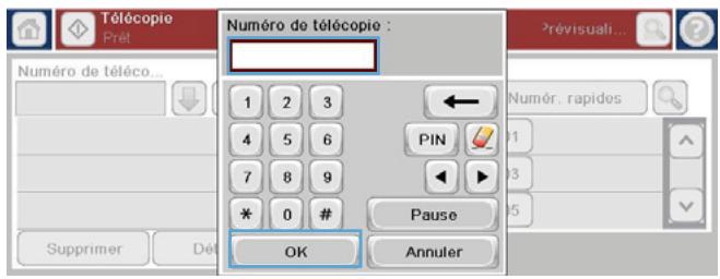 HP CM4540 - Envoyer une télécopie en saisissant les numéroros manuellement - 5