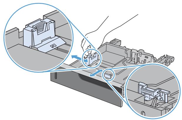 HP CM4540 - Chargement du bac 2 et des bacs 3, 4 et 5 (en option) avec le papier de format personnelisé - 2