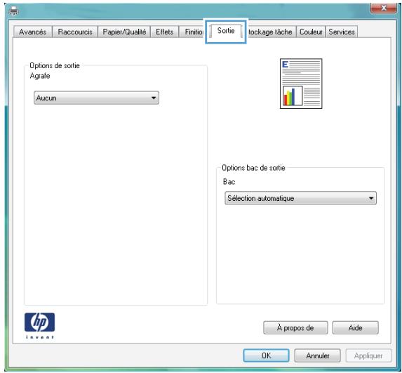 HP CM4540 - Selection des options d'agrafage sous Windows - 3