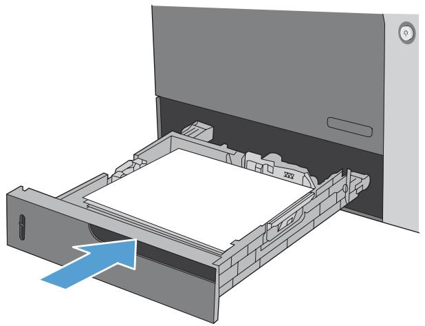 HP CM4540 - Chargement du bac 2 et des bacs 3, 4 et 5 (en option) avec le papier de format personnelisé - 4