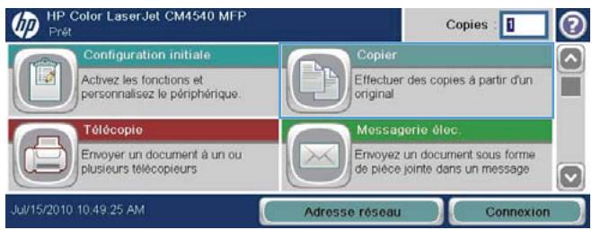 HP CM4540 - Optimisation de l'image de copie pour le texte ou les images - 1