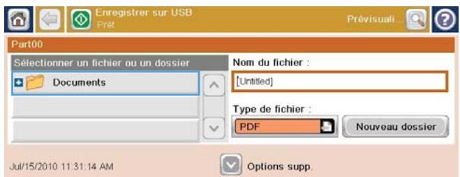HP CM4540 - Envoi d'un document numérique vers un lecteur Flash USB - 4