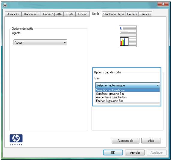 HP CM4540 - Selection d'options de sortie avec Windows (modèles fskm uniquement) - 4