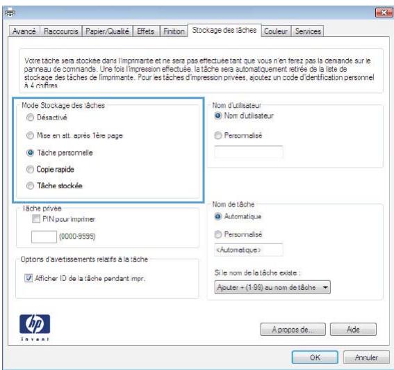 HP CM4540 - Creation d'une tâche en mémoire sous Windows - 4