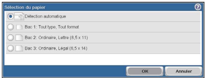 HP CM4540 - Définition de la taille et du type de papier pour copie sur papier spécial - 3