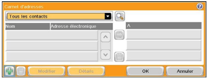 HP CM4540 - Ajout de contacts au carnet d'adresses à partir du panneau de commande - 3