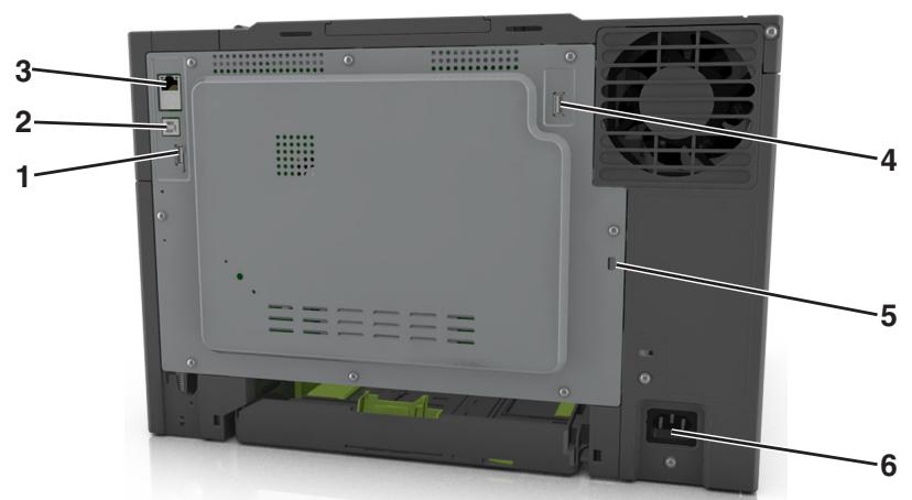 LEXMARK CS517DE - Connexion des câbles - 1