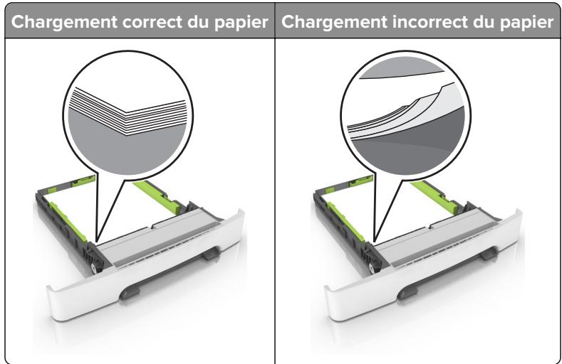 LEXMARK CS517DE - Chargez le papier correctement - 1
