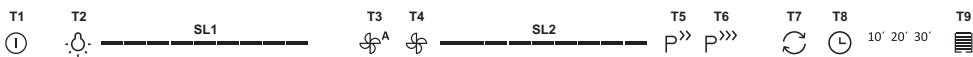 T1 T2 SL1 T3 T4 SL2 T5 T6 T7 T8 T9 ① A P P >> P >> 10' 20' 30'