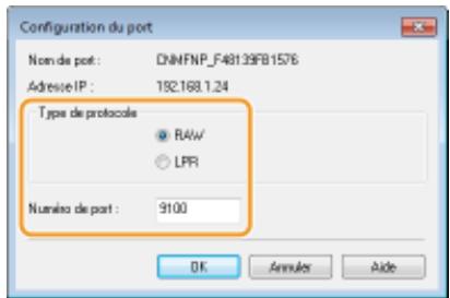 CANON LBP251DW - Modification du type ou du numéro de port - 1