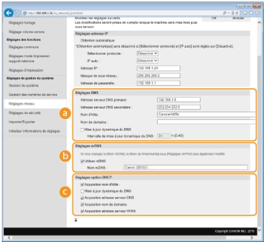 CANON LBP251DW - Configuration de DNS - 5