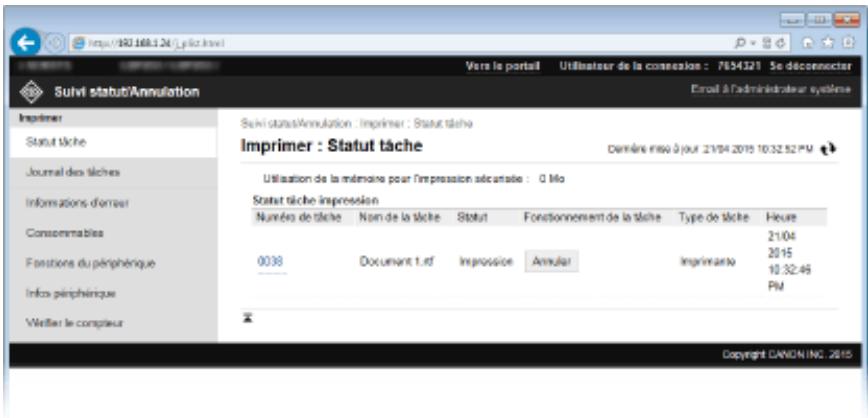 CANON LBP251DW - Gestion à distance avec l'interface utilisée distante - 2