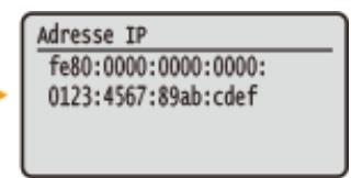 CANON LBP251DW - Affichage des réglages IPV6 - 4