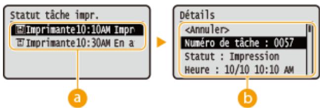 CANON LBP251DW - Pour examiner les statuts d'impression - 2