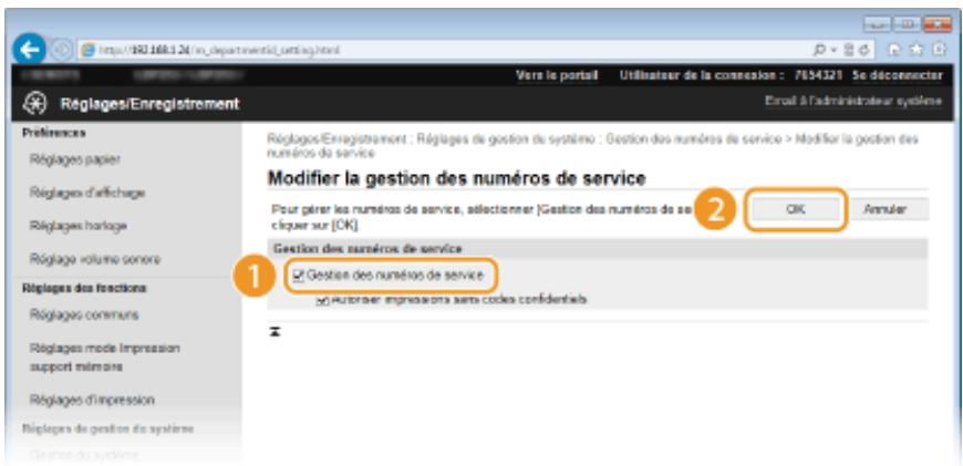 CANON LBP251DW - Activation du mode de gestion des numéros de service - 3