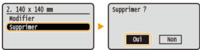 CANON LBP251DW - Suppression d'un réglage - 1