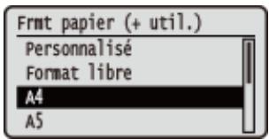 CANON LBP251DW - Définition du format et du type de papier dans le bac multifonctions - 1