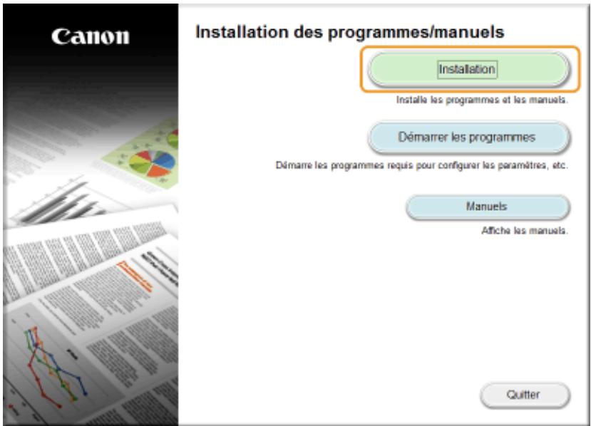 CANON LBP251DW - Insérez le logiciels et manuels de l'utilisateur dvd-rom dans le lecteur de l'ordinateur. - 1