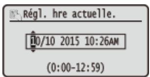 CANON LBP251DW - Réglages date/heure actuelle *2 - 1