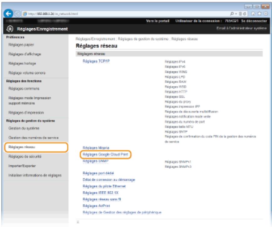 CANON LBP251DW - Enregistrement de l'appareil auprès de google cloud print - 2