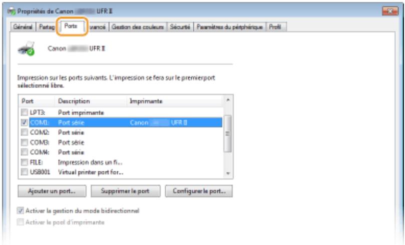 CANON LBP251DW - Vérification du port de l'imprimante - 2