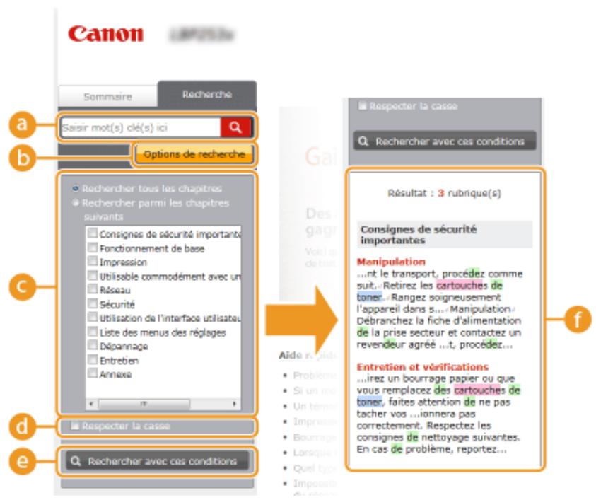 CANON LBP251DW - Onglet rechercher - 1