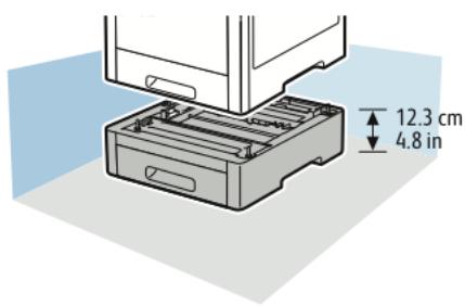 XEROX B600V - Espace de dégagement requis pour la configuration de base - 4