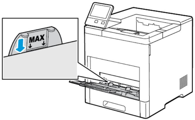 XEROX B600V - Placez le papier dans le magasin. - 2