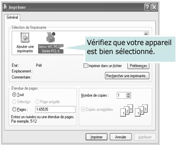XEROX WORKCENTRE PE120 - Impression d'un document dans Windows - 2