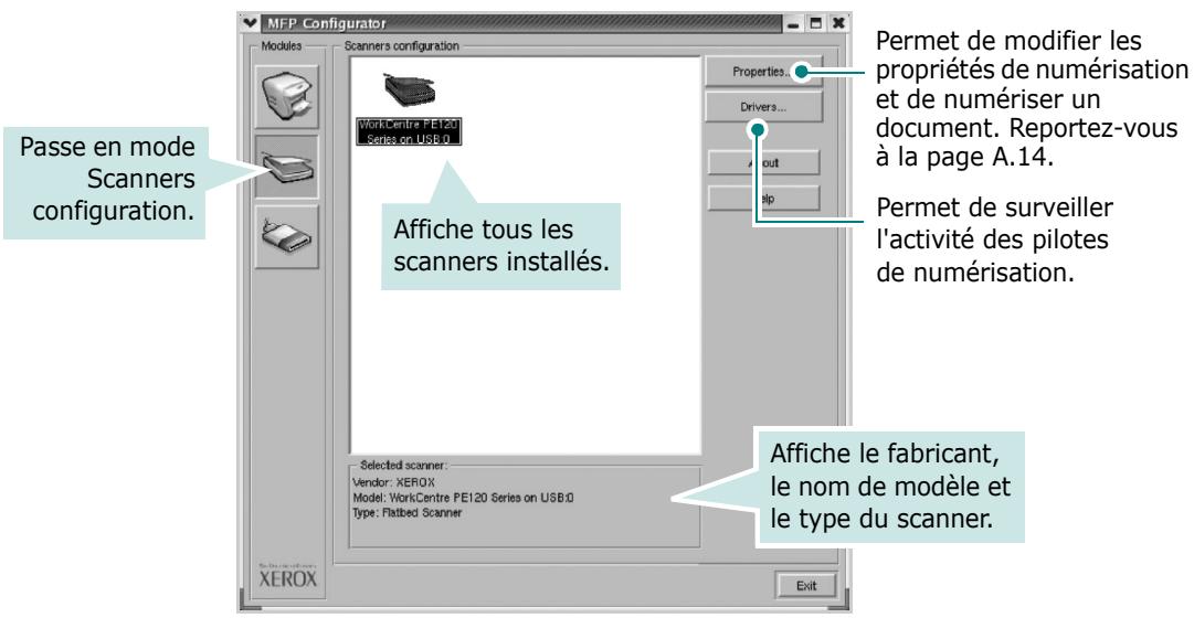 XEROX WORKCENTRE PE120 - Fenêtre Scanners configuration - 1