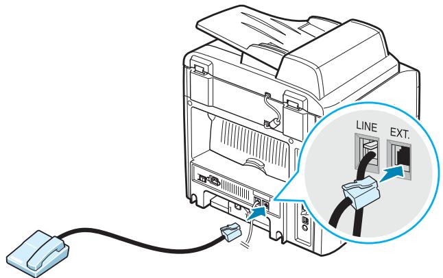 XEROX WORKCENTRE PE120 - Connexion de la ligne téléphonique - 2