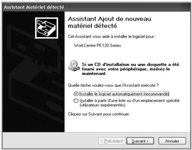 XEROX WORKCENTRE PE120 - Installation des pilotes Xerox sous Microsoft Windows XP ou 2000 via le port USB - 1