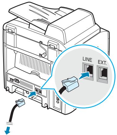 XEROX WORKCENTRE PE120 - Connexion de la ligne téléphonique - 1