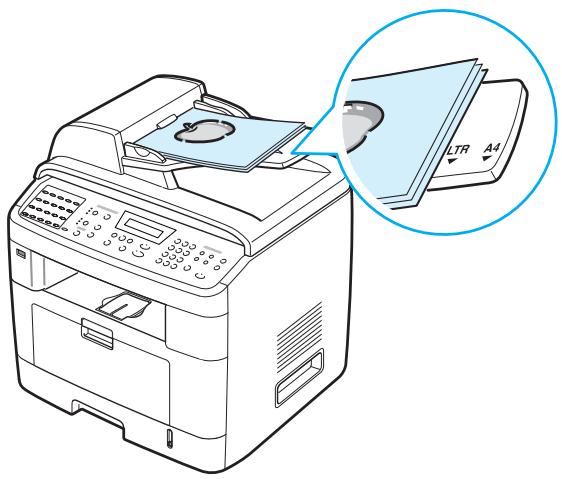 XEROX WORKCENTRE PE120 - Pour envoyer une télécopie à partir du chargeur automatique de documents : - 1